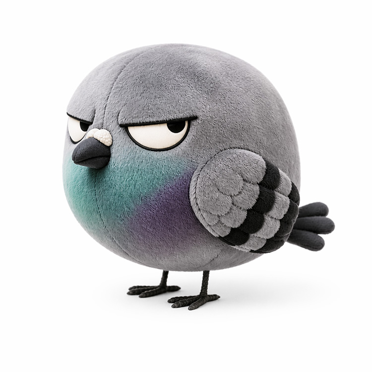 Παιχνίδι Chubby Judgmental Pigeon Λούτρινο
