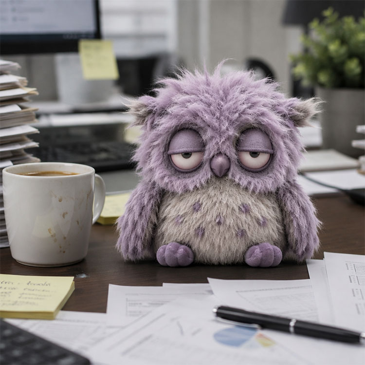 Λούτρινο παιχνίδι Grumpy Owl